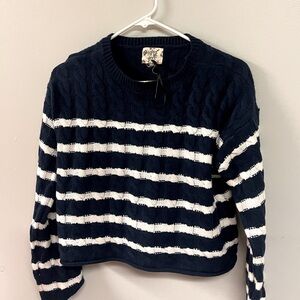 Hippie Rose Navy Blue Striped sweater